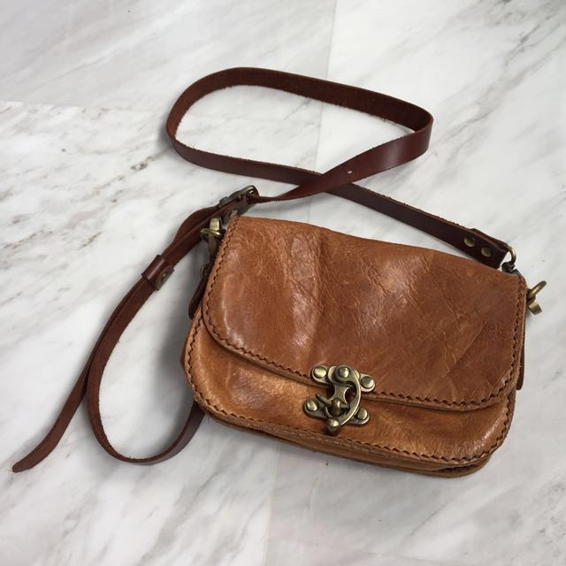 handmade leather sling bag