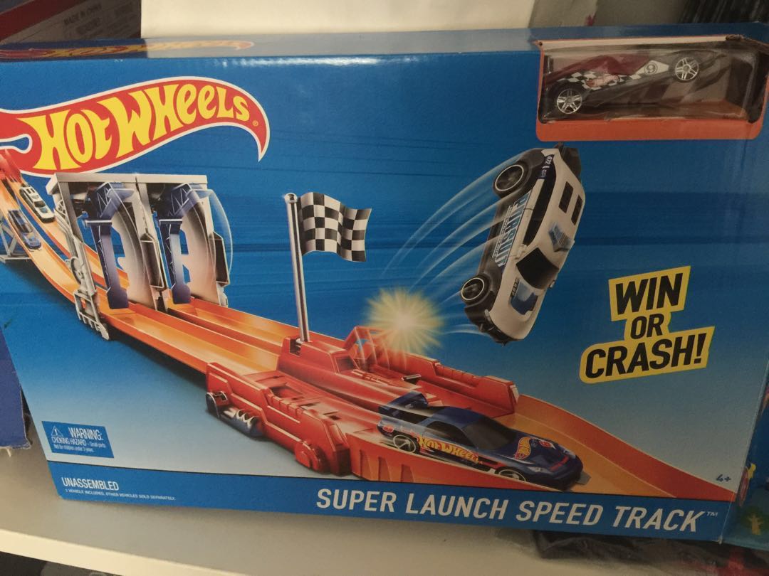 Hot wheels car set super launch speed track Hobbies Toys Toys
