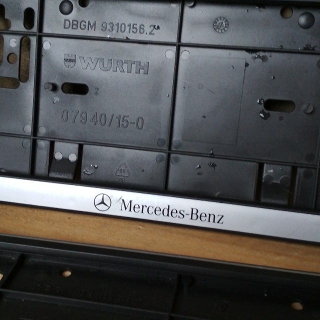 Genuine mercedes number store plate holder