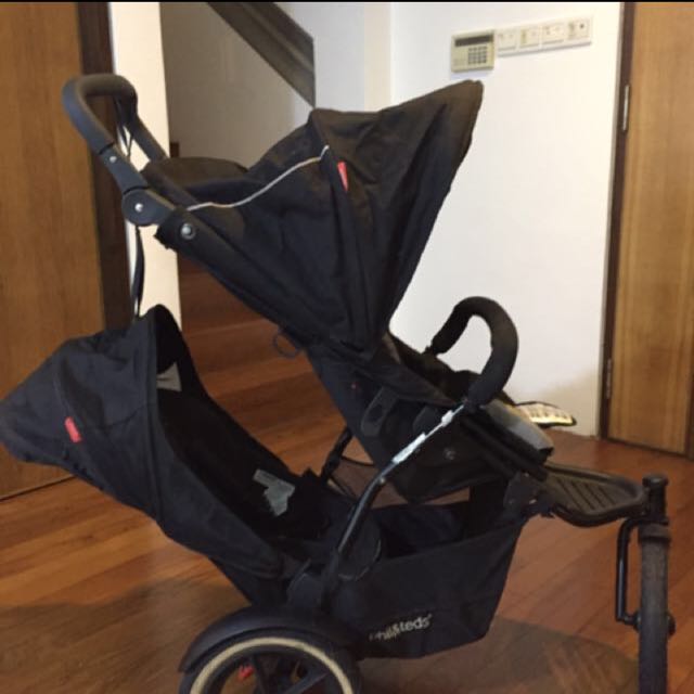 Phil and Teds Double Stroller navigator Babies Kids Going
