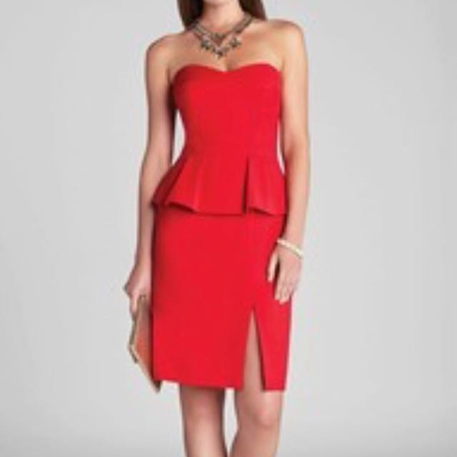 bcbg peplum dress