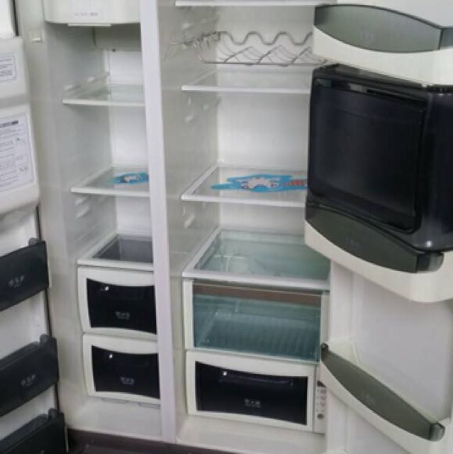 Used SMEG side by side door fridge with automatic ice maker peti ais