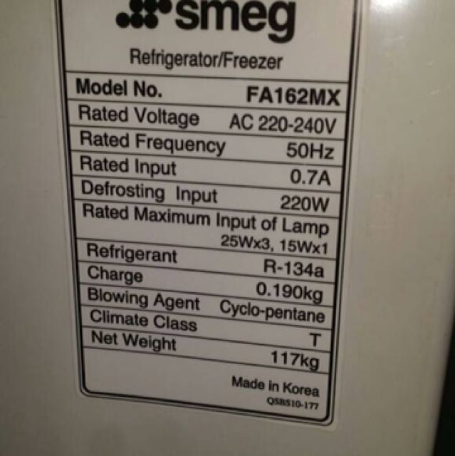 Used SMEG side by side door fridge with automatic ice maker peti ais