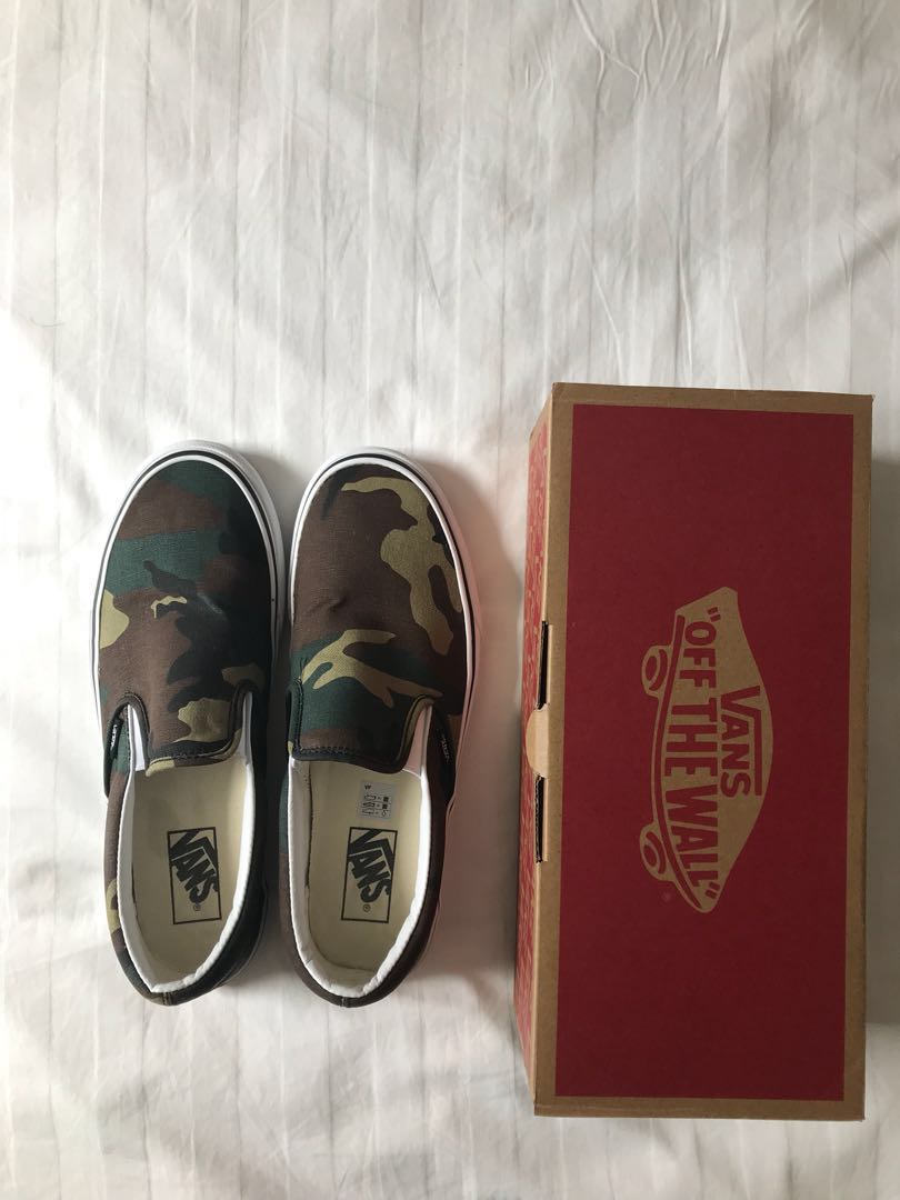 Vans slip on woodland camo cheap