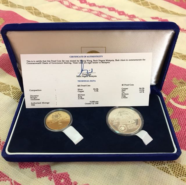 $25 and $5 Proof Coin Mesyuarat Ketua Ketua kerajaan komanwel