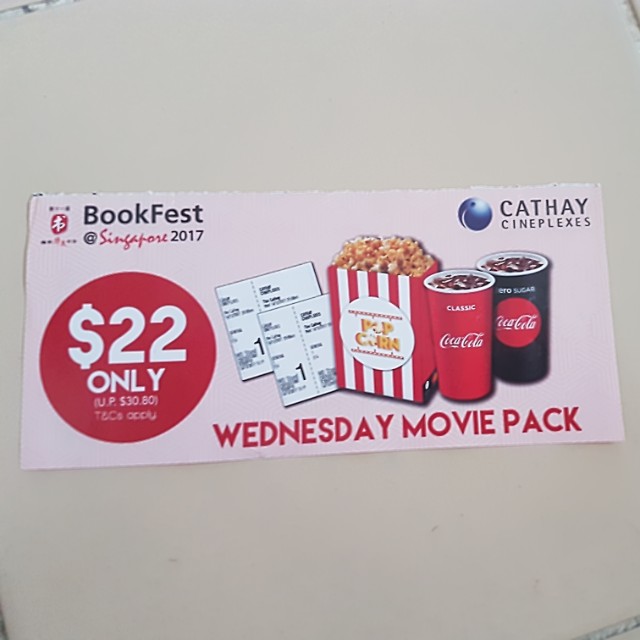 Cathay Cineplex Movie Tickets Bundle for 2, Tickets & Vouchers