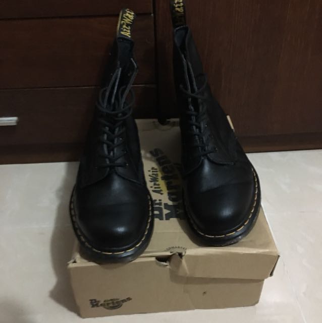 black soft leather dr martens