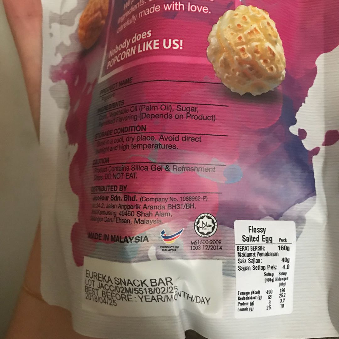 Eureka Popcorn Salted Egg Food Drinks Packaged Snacks On Carousell