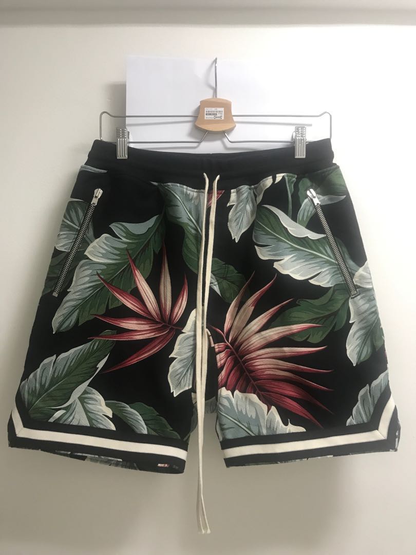 Fear Of God 5th Collection Miami MLB All Star Black Floral Basketball  Dropcrotch Shorts Size S