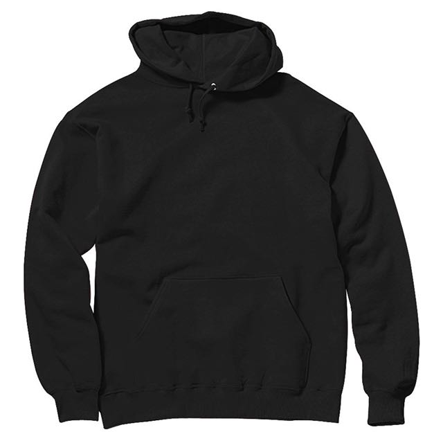 h&m plain black hoodie