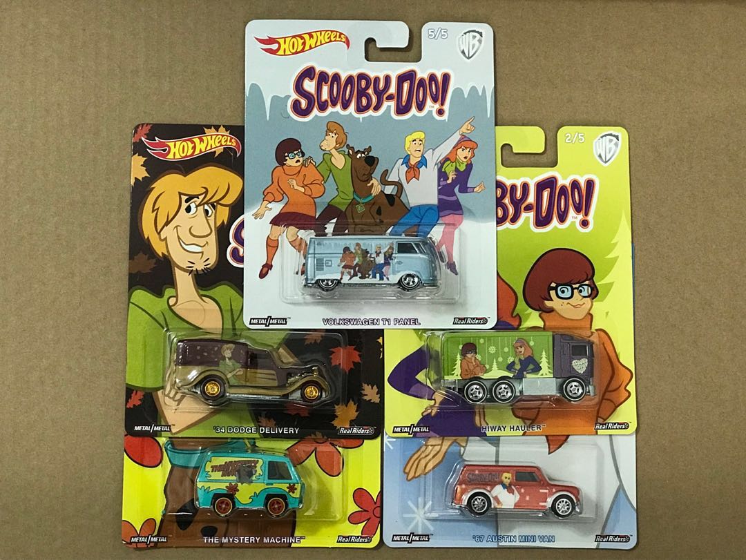 Hotwheels pop culture scooby doo 5 car set