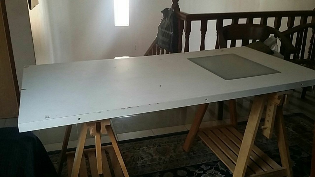 Ikea Table Top With Light Box Glass Home Furniture Furniture