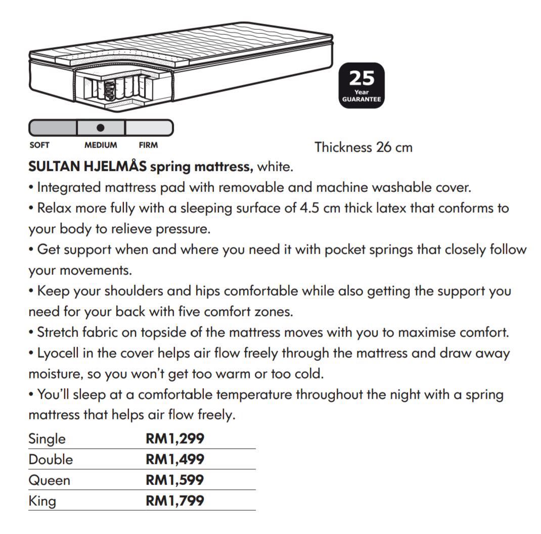 Sultan hjelmas mattress sales price