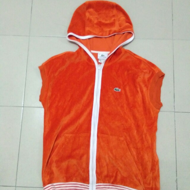 lacoste orange hoodie