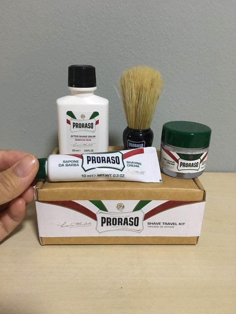 Proraso shaving travel kit, Beauty & Personal Care, Men's Grooming on  Carousell