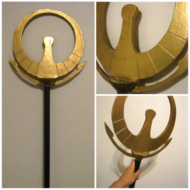 Wallpaper Saint Seiya Athena Staff Cosplay Prop Design Craft Handmade For iPhone