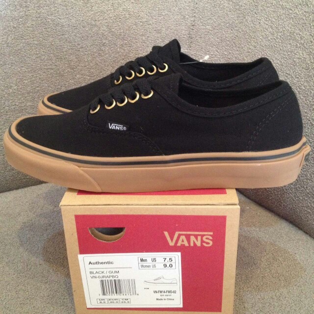 Sepatu Vans Authntic Black Gum Wafle Dt Sz 37 44 Fesyen Wanita