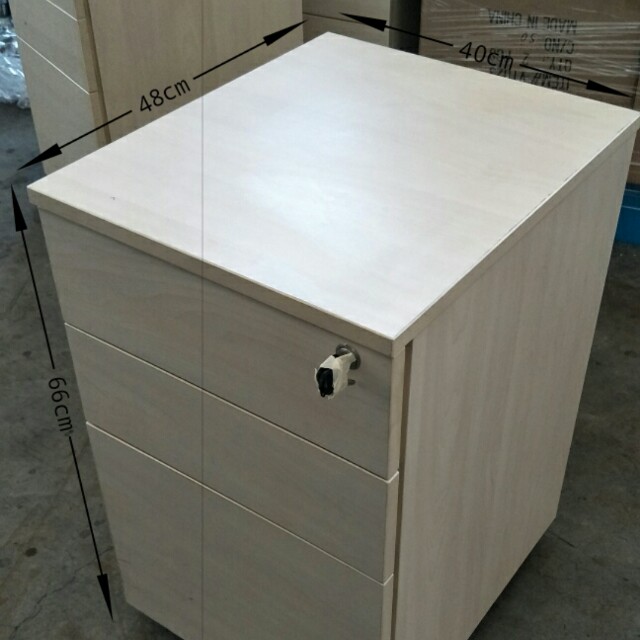 Side Table Drawer Pedestal On Wheels With Lock And Key Furniture