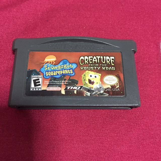 Spongebob Squarepants Gameboy Advance Cartridge Toys Games