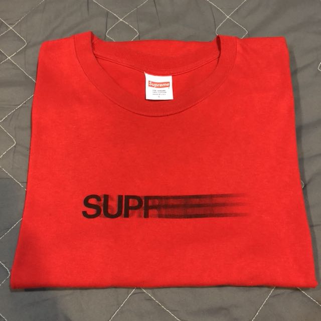 supreme motion logo tee red
