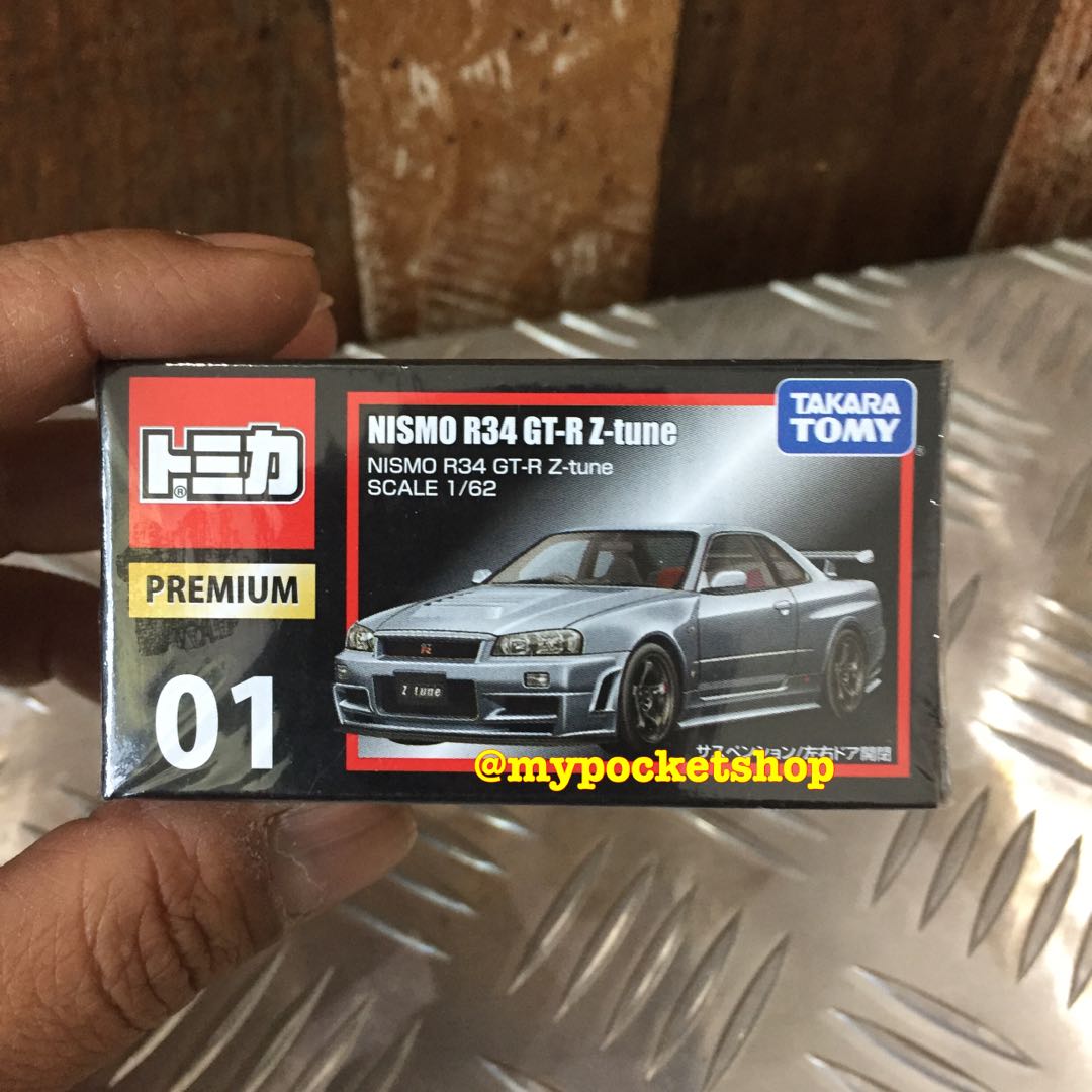 Tomica Premium 01 Nismo R34 Gt R Z Tune Toys Games Bricks Figurines On Carousell