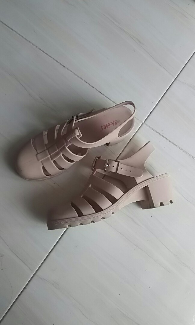 Wedges Jelly Bara Bara Pink Fesyen Wanita Sepatu Di Carousell