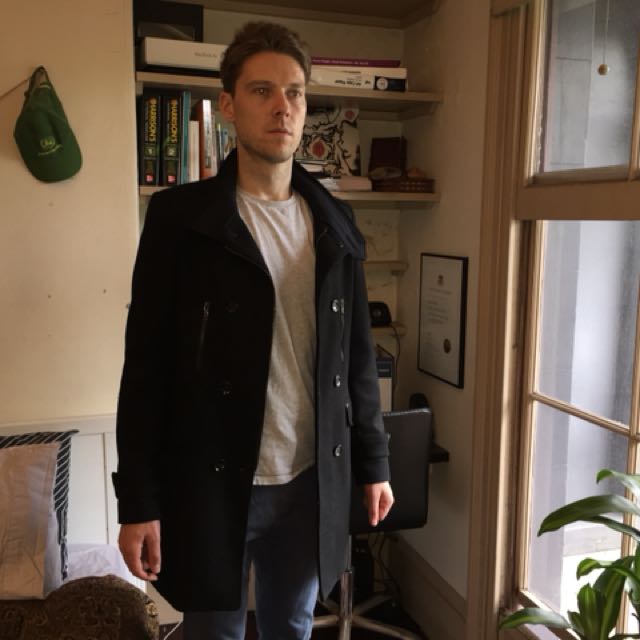 zara man black coat