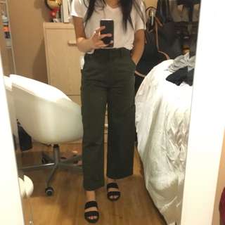 H&M Wide Twill Cargo Pants