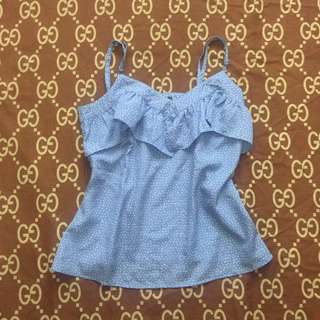 Blue sleeveless top