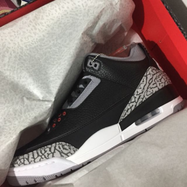 mens air jordan 3 retro black cement