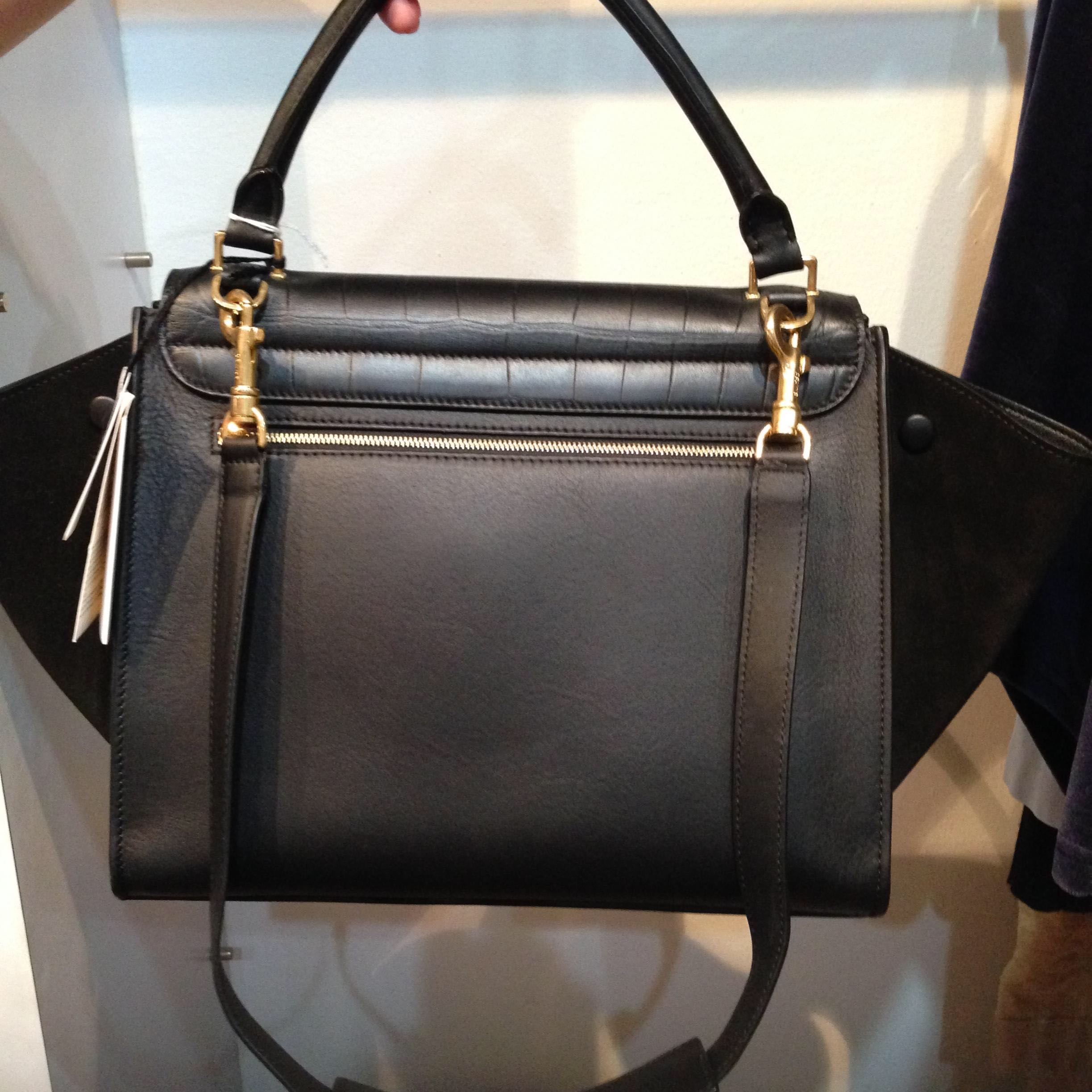 CELINE Crocodile Embossed Leather Trapeze Bag Medium Luxury Bags Wallets on Carousell