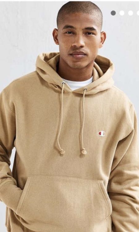 taupe champion reverse weave hoodie