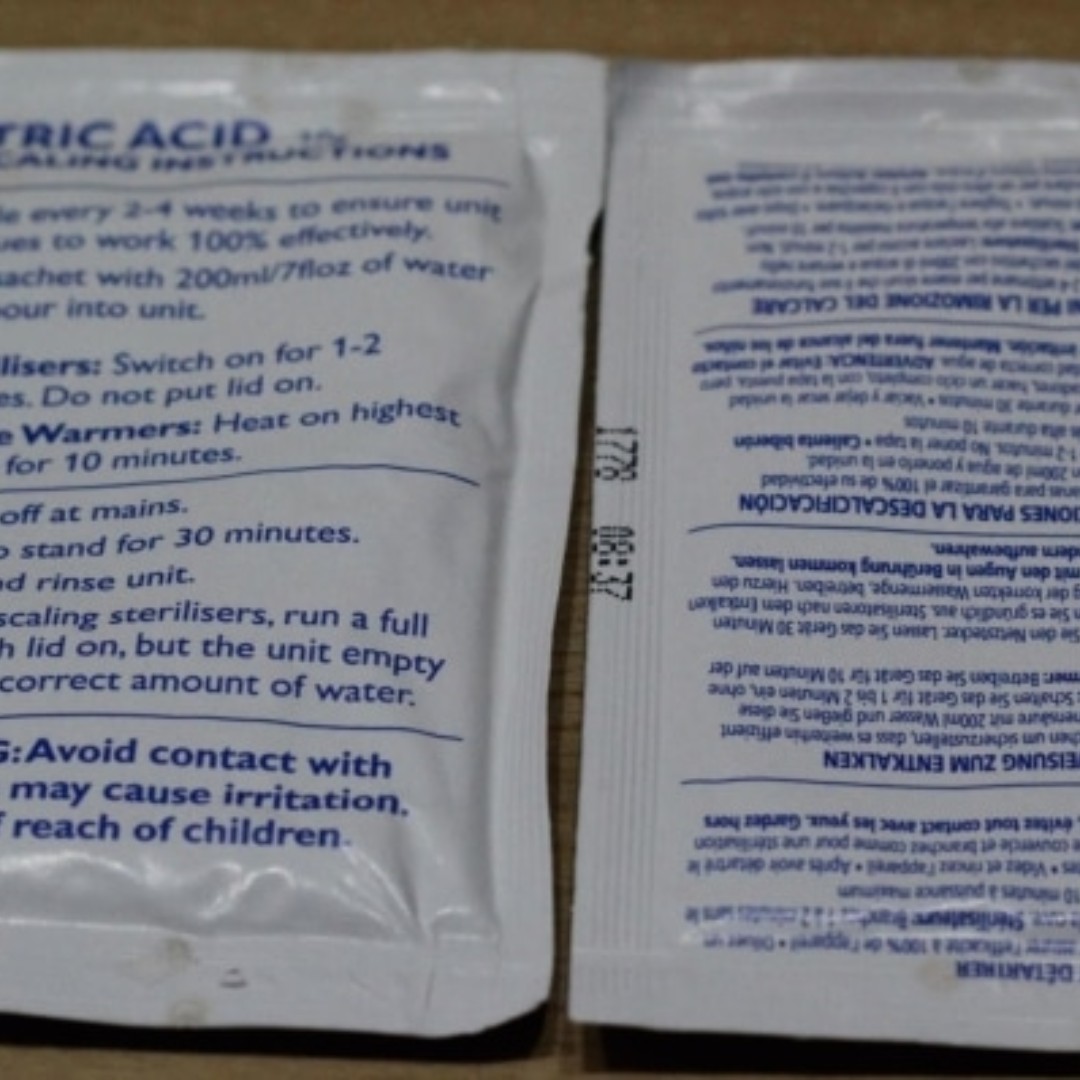 Citric acid for avent steriliser (or 