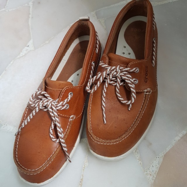 crocs leather shoes