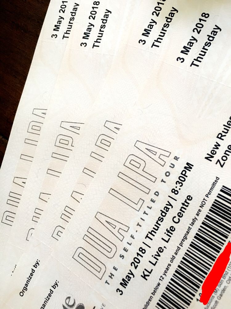 Dua Lipa Live In Malaysia Tickets Vouchers Event Tickets On Carousell