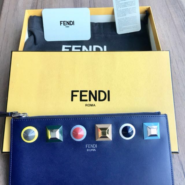 fendi wristlet pouch