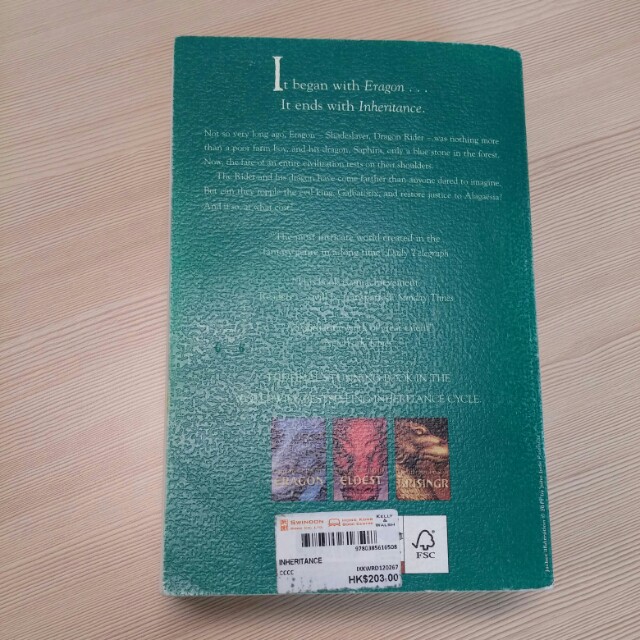 Inheritance （分類：宗教書藉）位於 Hong Kong。 由 syl_99 提交（商品編號 157603827，圖片 2）。簡介： 80% new。