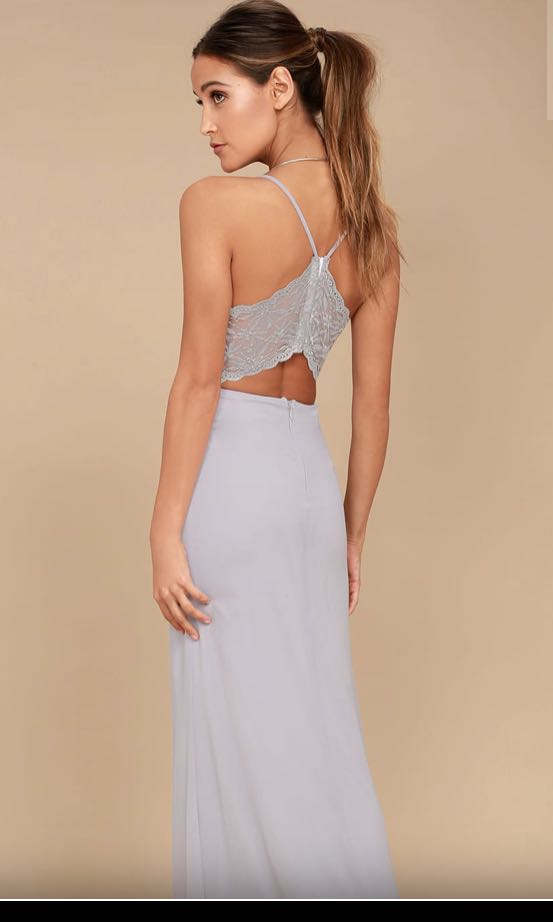 Story of a starry night cheap black backless lace maxi dress