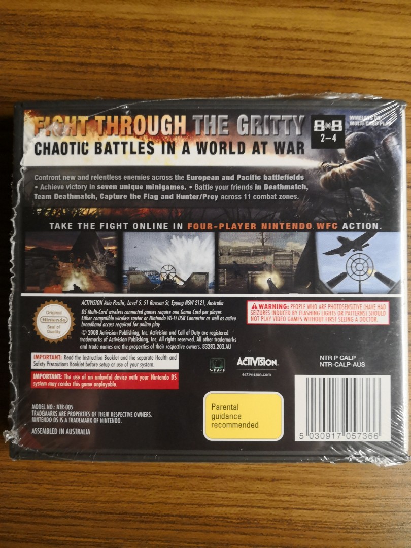 Nintendo DS Call Of Duty: World At War, Video Gaming, Video Games,  PlayStation on Carousell