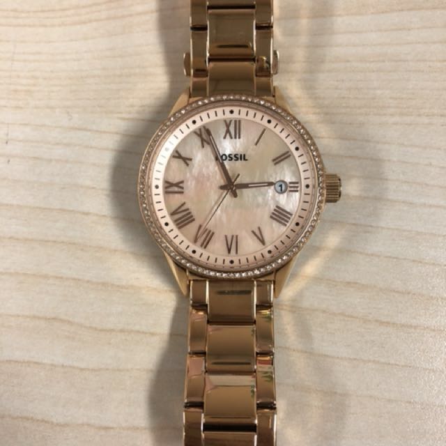 Preloved Fossil Watch Type BQ3210 Fesyen Wanita Jam Tangan di Carousell