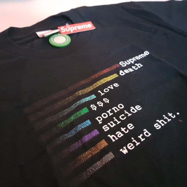 supreme chart tee black