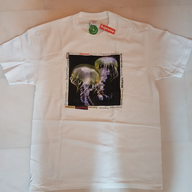 Supreme Jellyfish Tee White M Men s Fashion Tops Sets Tshirts