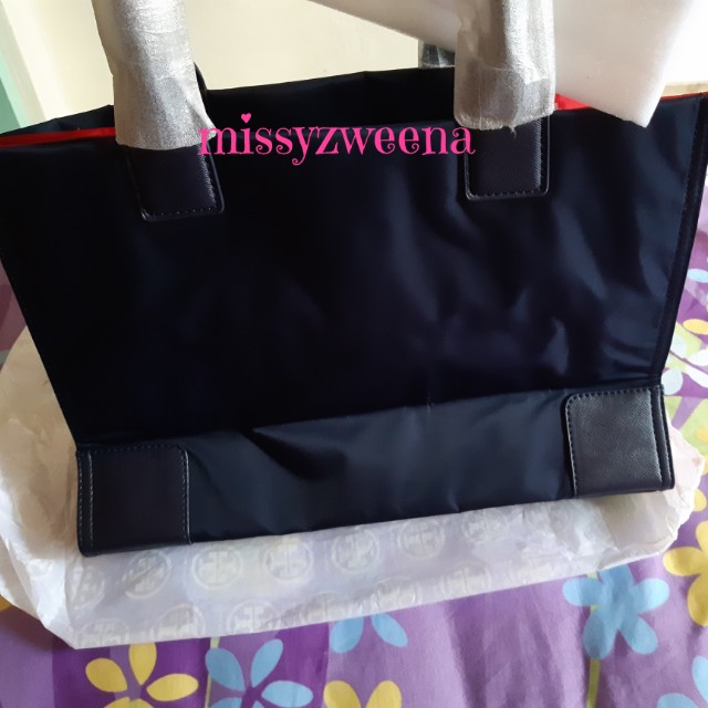 Tory burch ella shop color block mini tote