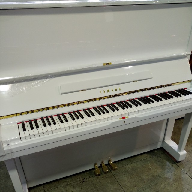 山叶yamaha二手中古钢琴白色钢琴就是美