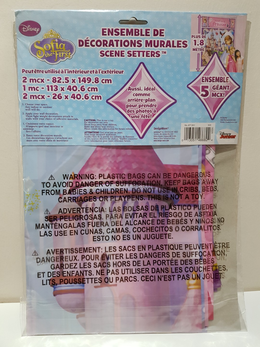 Disney Sofia The First Wall Decoration Kit Toys Games Bricks