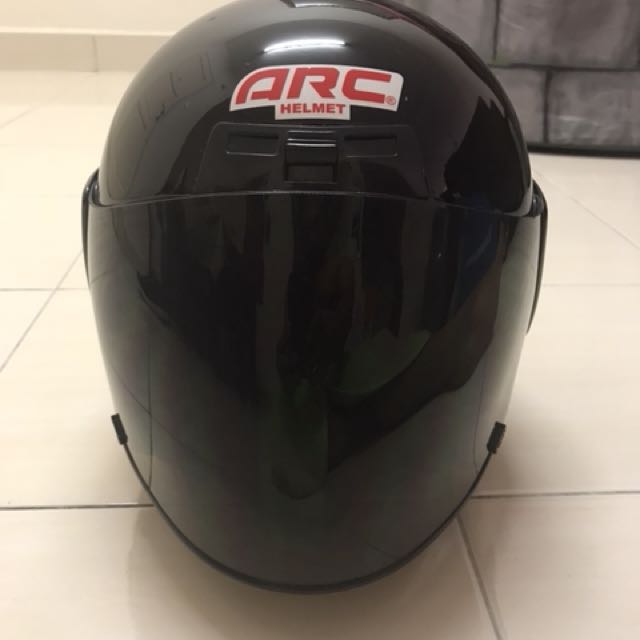 HELMET ARC DISCOVERY BLACK FULL FIBER ORI, Motor di Carousell