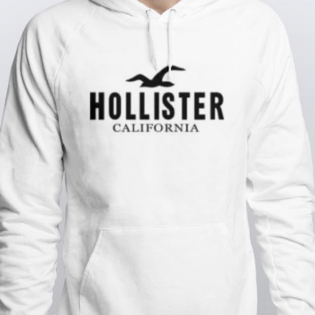hollister hoodie black and white