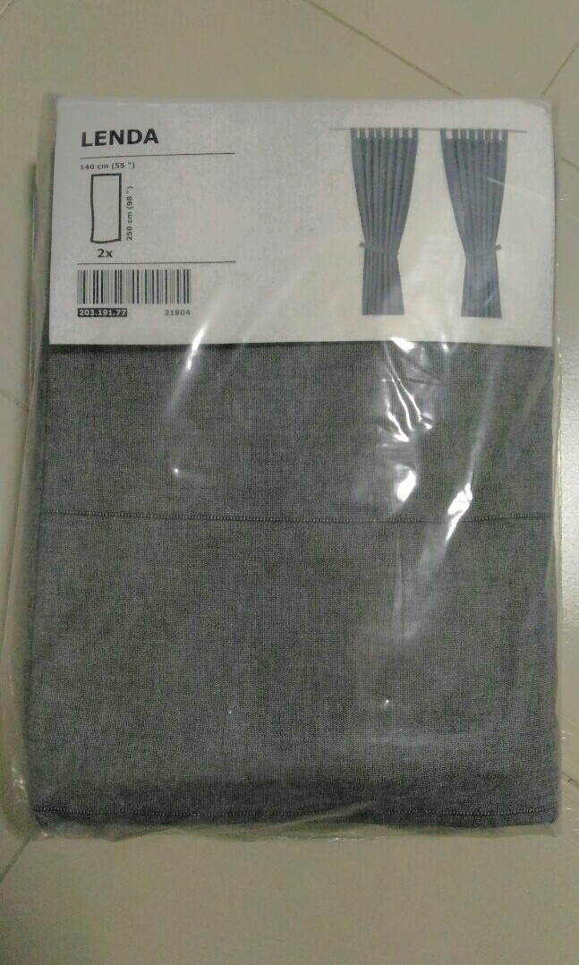 Ikea Lenda Curtain Grey Furniture Others On Carousell