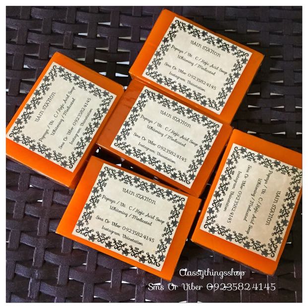 Papaya / Vit. C / Kojic Acid Soap (Category: Vitamins & Supplements) located in Quezon City. Submitted by classythingsshop (Listing ID 157906211, Image 1). Description: PAPAYA / VIT. C / KOJIC ACID SOAP Face & Body SOAP Its a combination of Papain ( an exfoliating agent) ,Vitamin C ( an antioxidant) & kojic Acid ( a natural skin lightening ingredients ) that is very powerful when it comes to skin lightening & removing dark spots. These are some c
