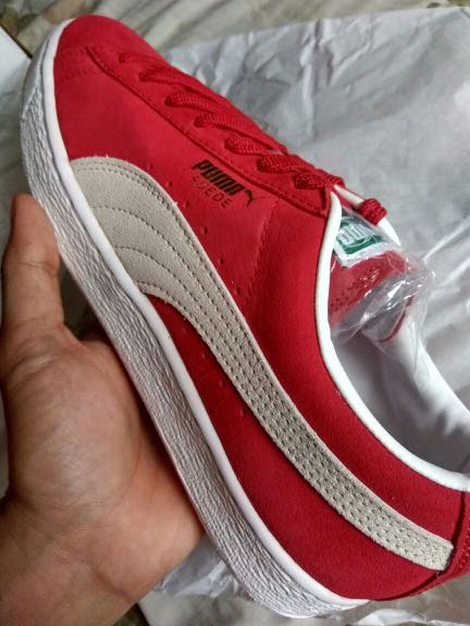 puma classic suede red